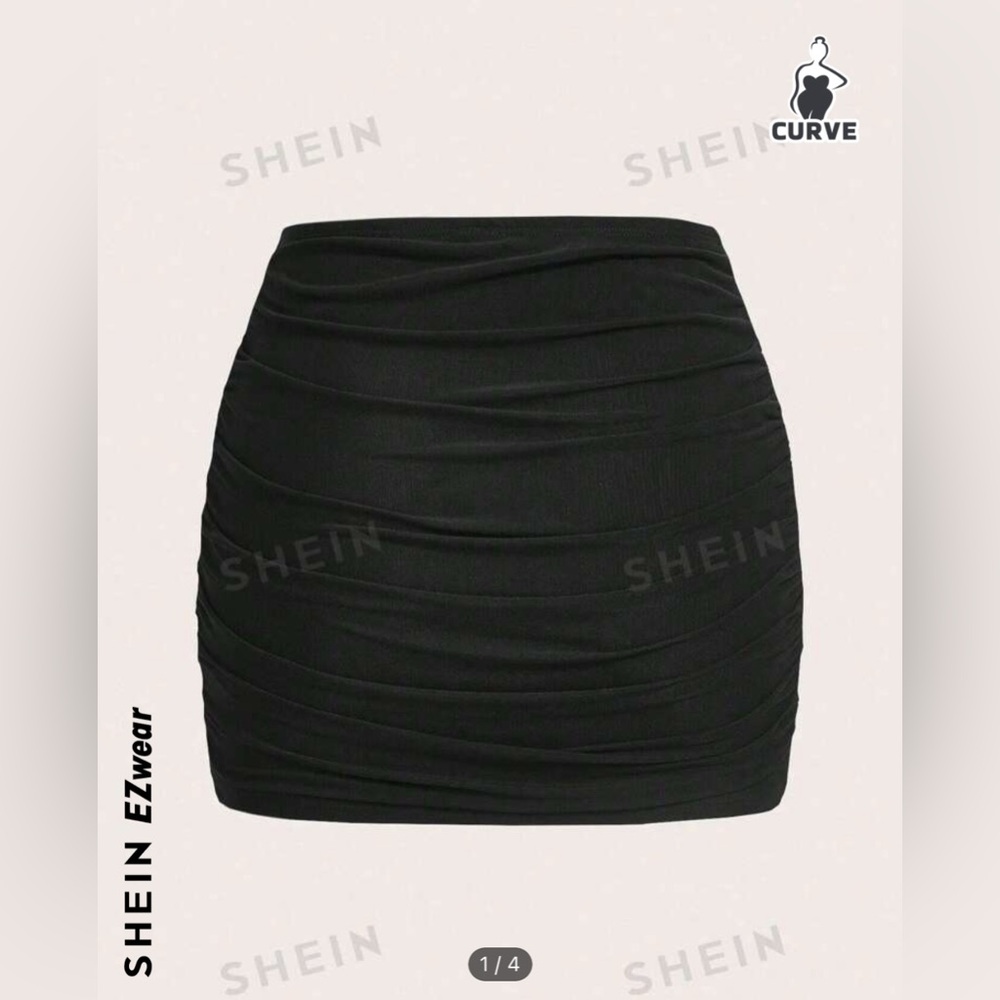 Black mini skirt